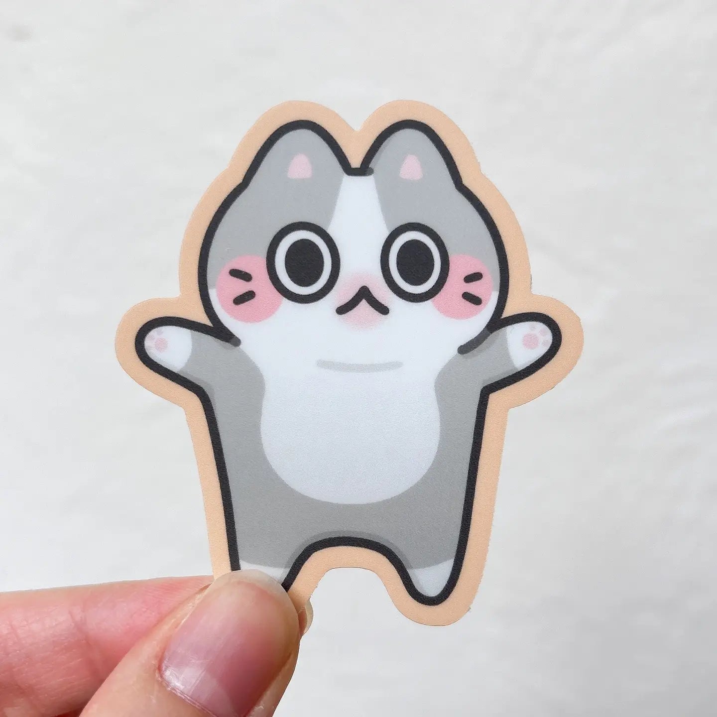 Sticker Happy Cat Meme Sticky Rice