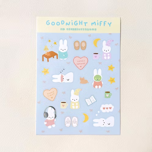 Sticker Sheet Goodnight Miffy - Little Odd Gems