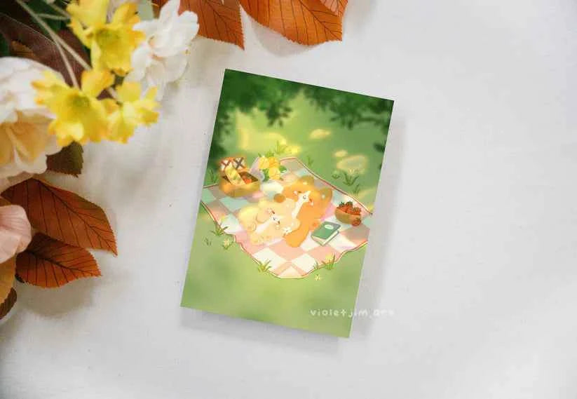 Print Pique-Nique A6 Violet Jim Art