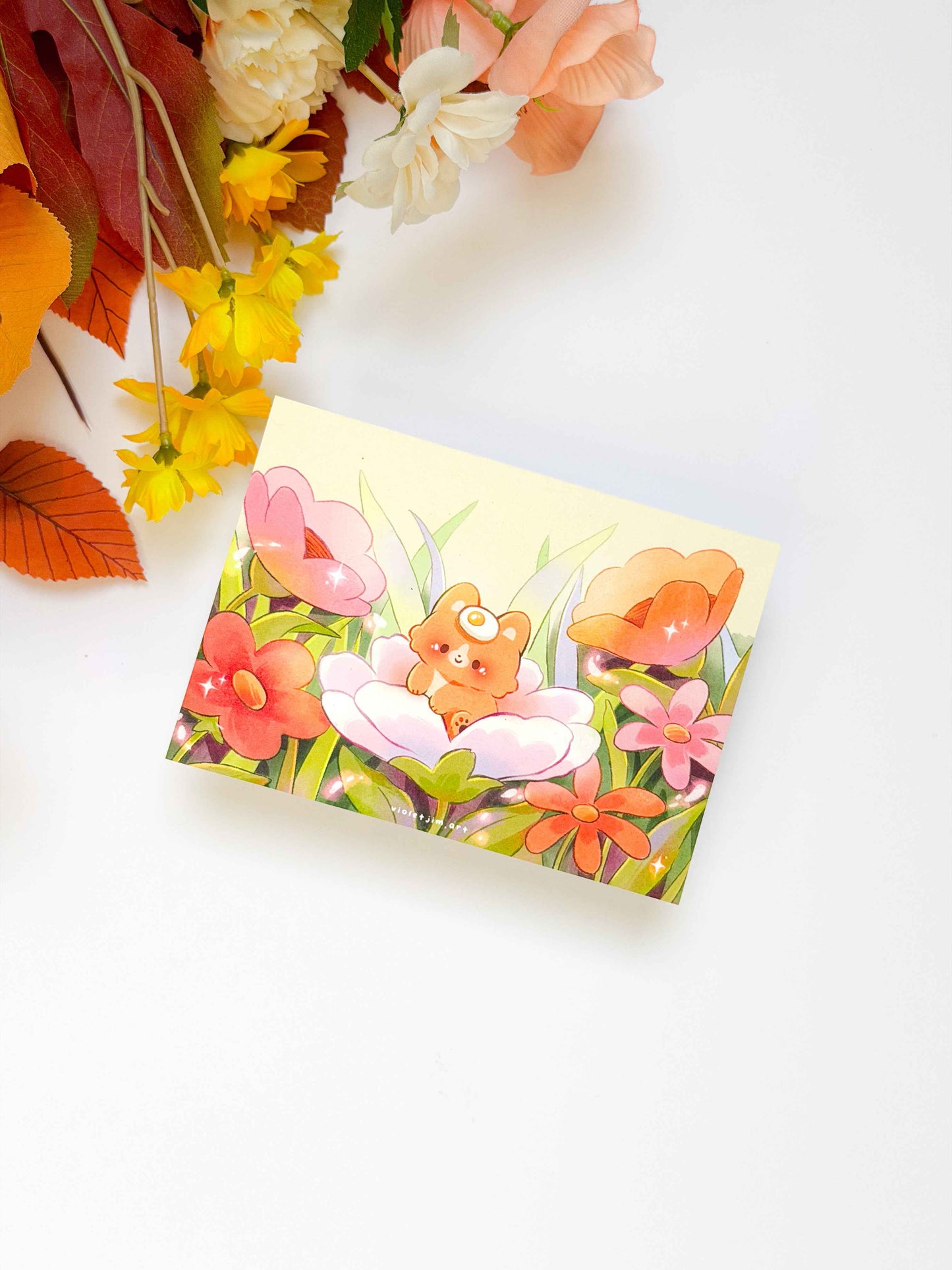 Print Flowers A6 Violet Jim Art