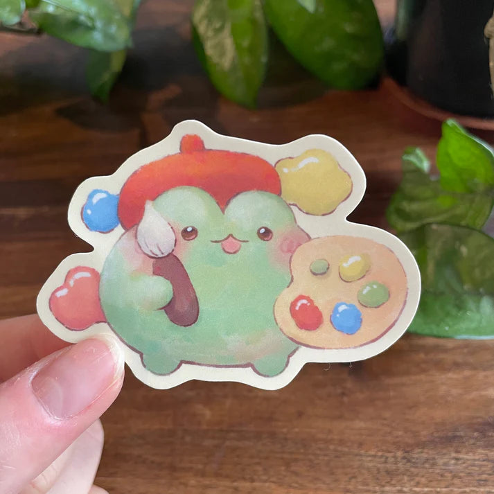 Sticker Grenouille Artiste par Berriemoo