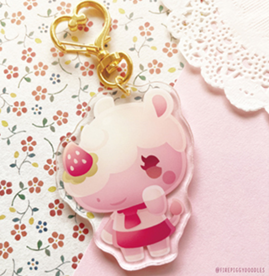 Porte-clé Merengue Animal Crossing par Firepiggy