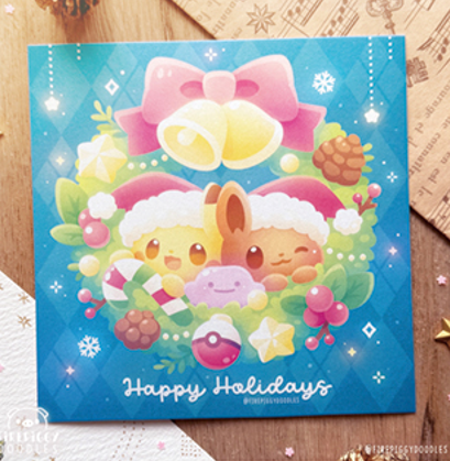 Print carré Happy Holidays par Firepiggy