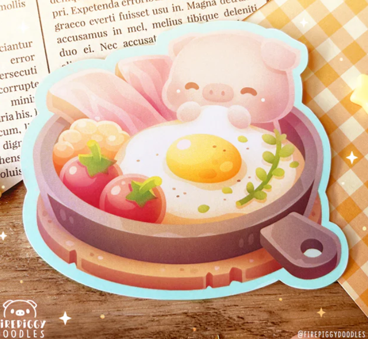 Sticker Cochon par Firepiggy