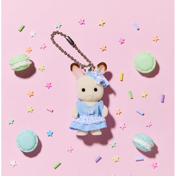 Porte-clé Lapin Chocolat Bleu Sylvanian Families