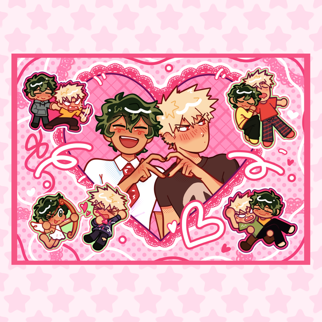 Print Bakugo x Deku My Hero Academia A4