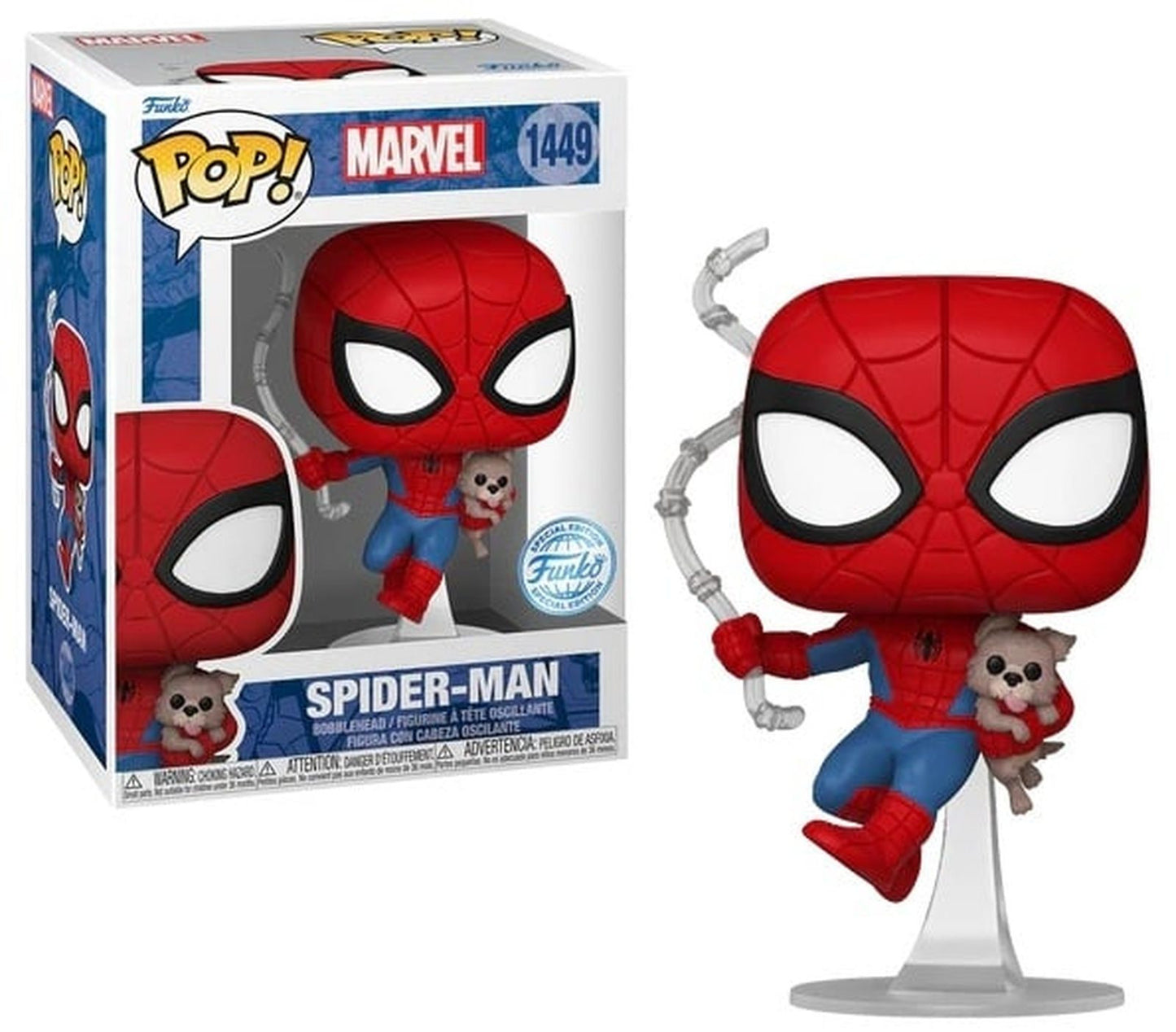 Pop Spider-Man avec un chien Special Edition n°1449 Funko Pop