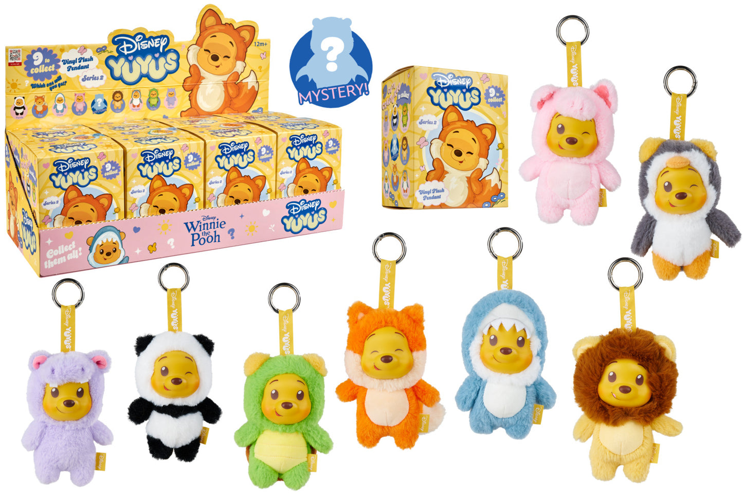 Porte-clé Winnie l'Ourson YuYus 12cm - Blind Box