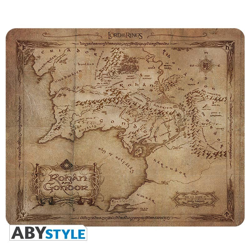 Tapis de souris souple Carte Rohan & Gondor LOTR