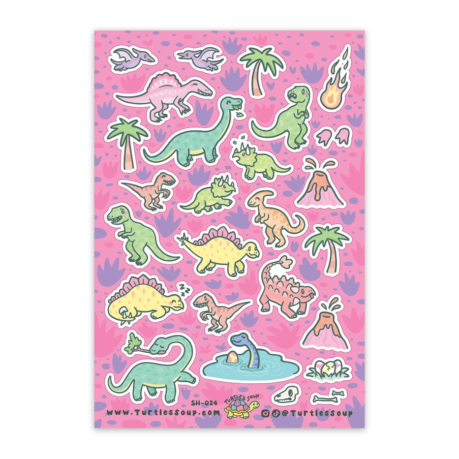 Sticker Sheet Dinosaures Turtle's Soup - Rocket