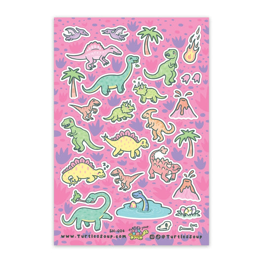 Sticker Sheet Dinosaures Turtle's Soup