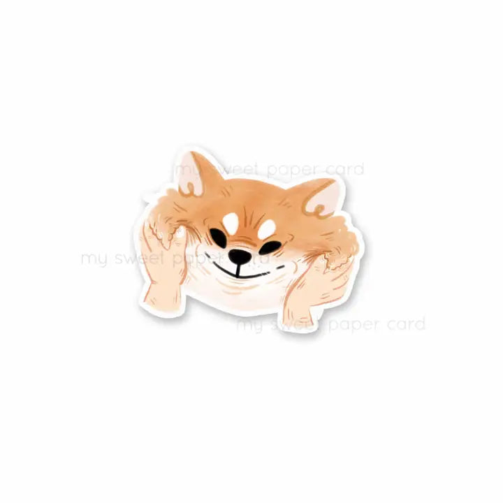 Sticker Tête de Shiba 2 My Sweet Paper Card - Rocket