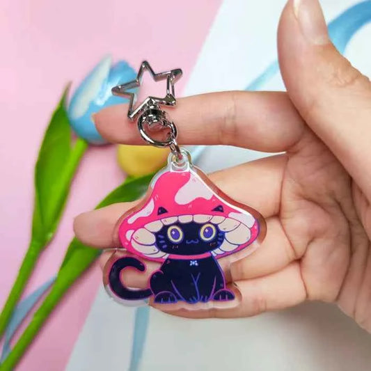 Porte-clé Chat Champignon - Seyue