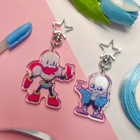 Porte-clé Sans et Papyrus Undertale - Seyue