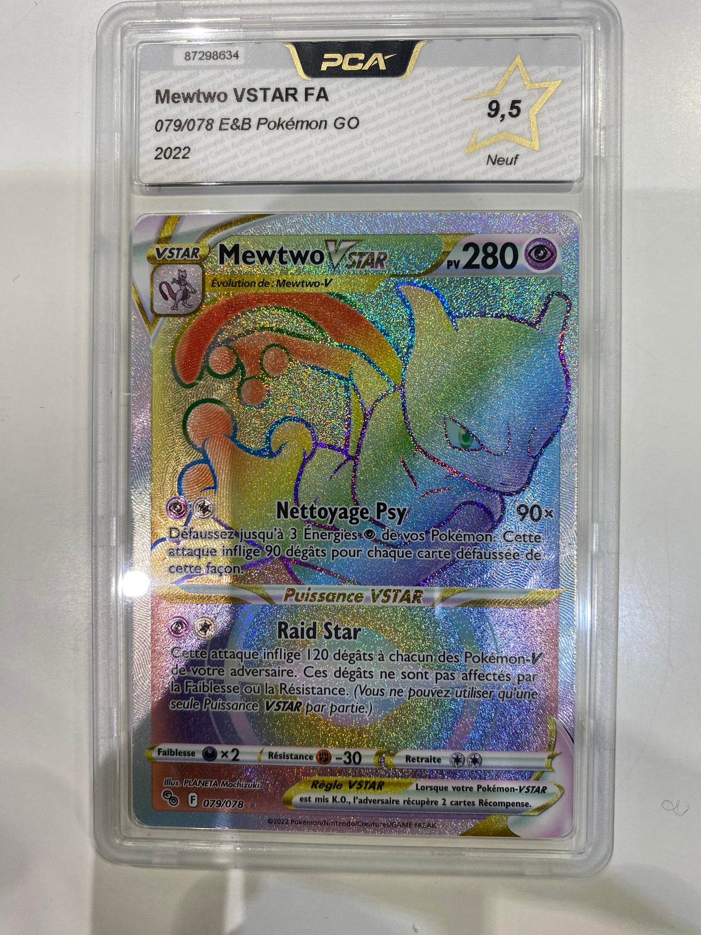 Mewtwo Vstar FA 079/078 E&B PCA 9,5