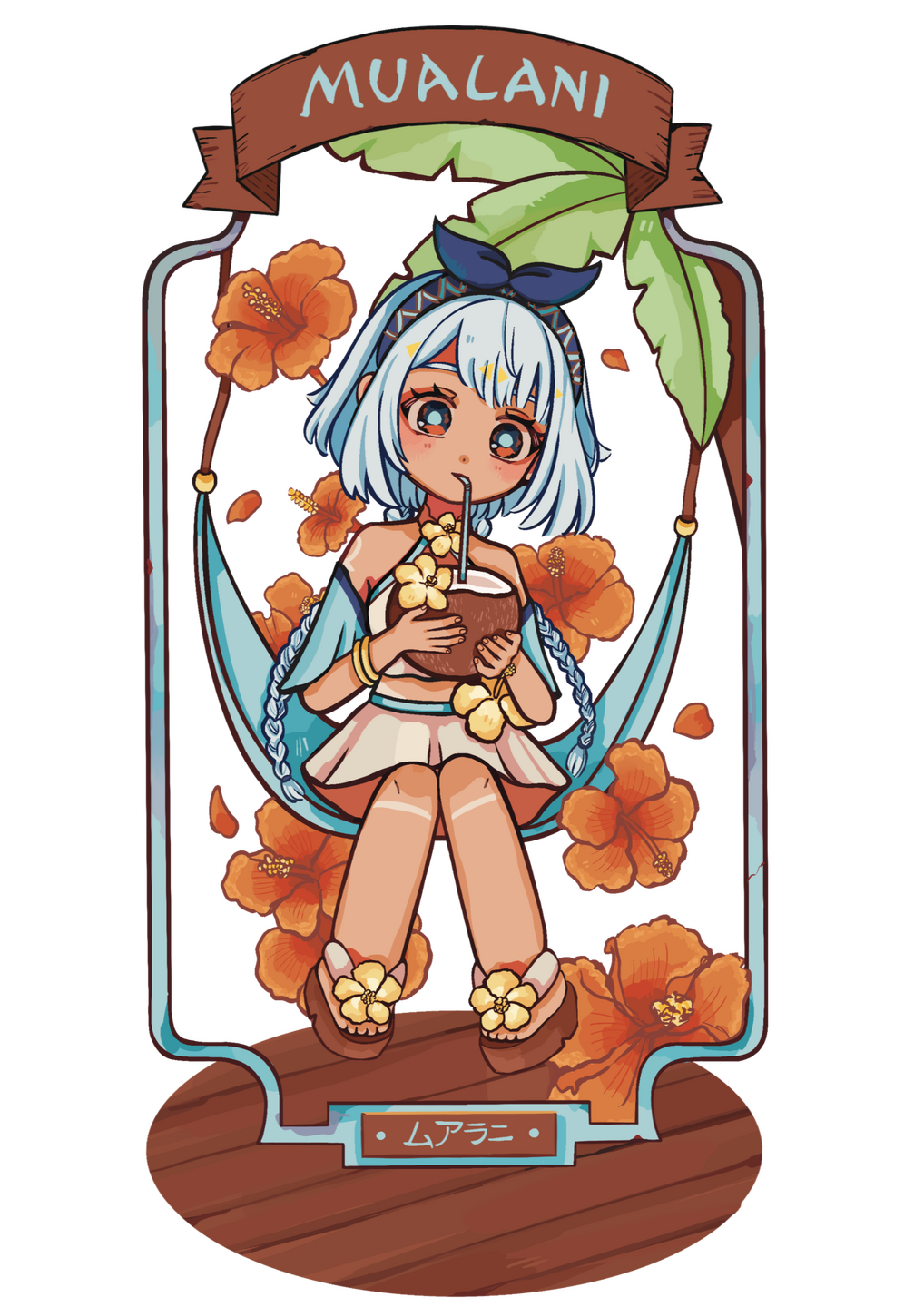 Standee Mualani Genshin Impact Tsukuyomii