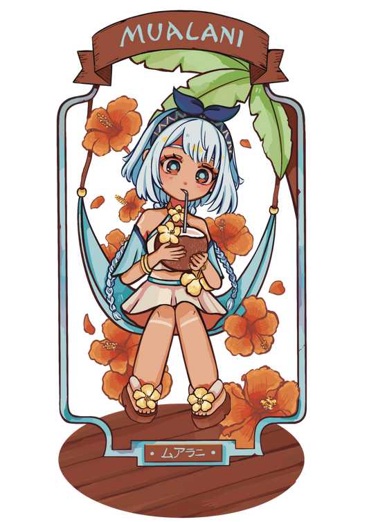 Standee Mualani Genshin Impact Tsukuyomii