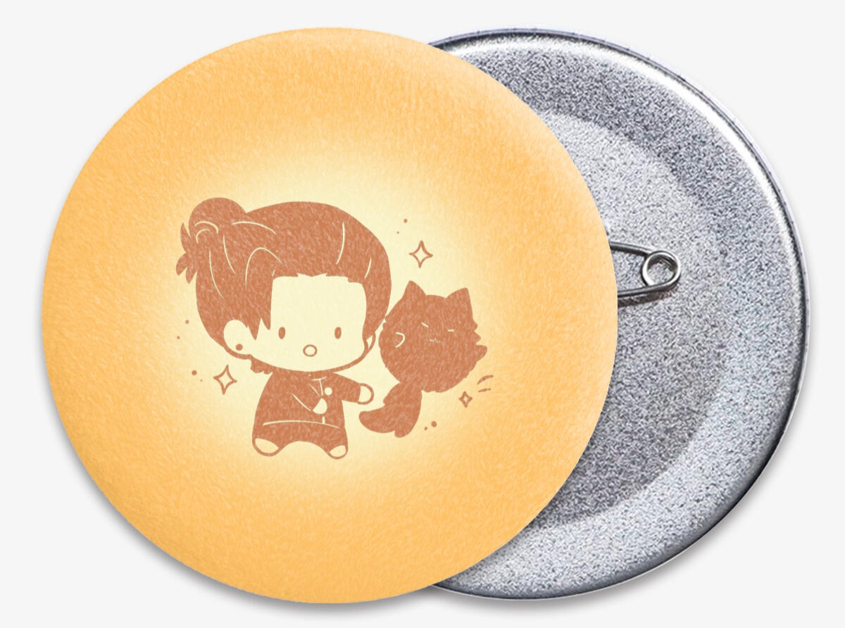 Badge en peluche 58 mm - Tsukuyomii