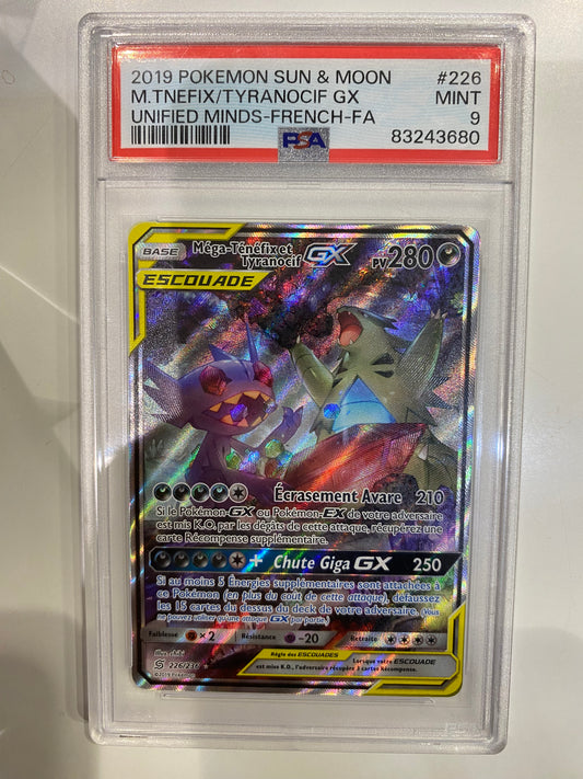 Mega-Tenefix et Tyranocif GX Escouade PSA 9