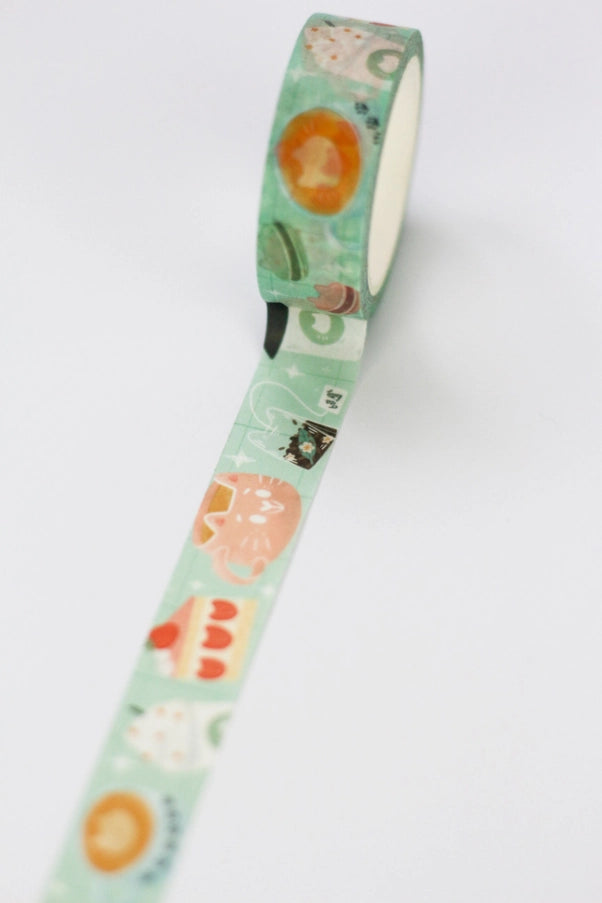 Washi Cat Cafe My Sweet Paper Card - Rocket