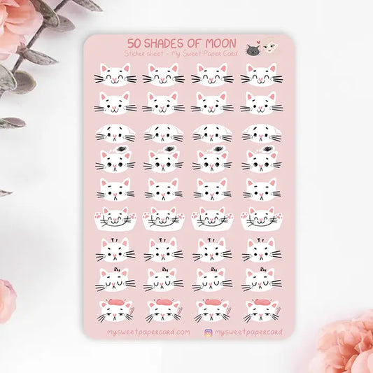 Sticker Sheet Chat Moon Mood- My Sweet Paper Card - Rocket