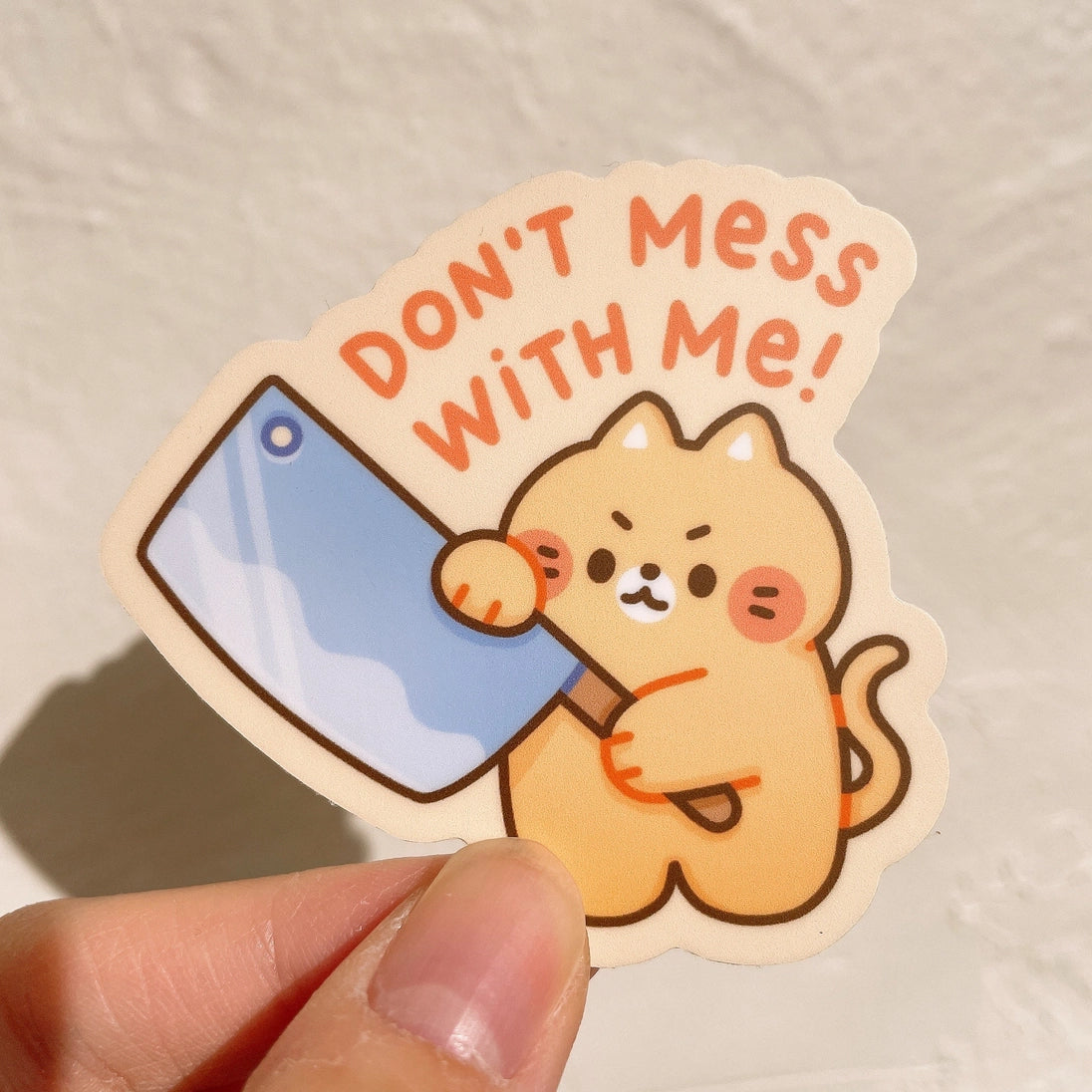 Sticker Don't Mess With Me Cat Sticky Rice