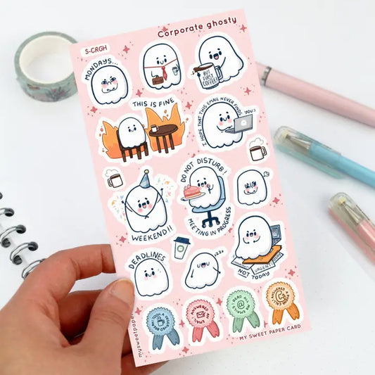 Sticker Sheet Corporate Ghost - My Sweet Paper Card