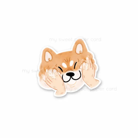 Sticker Tête de Shiba My Sweet Paper Card - Rocket