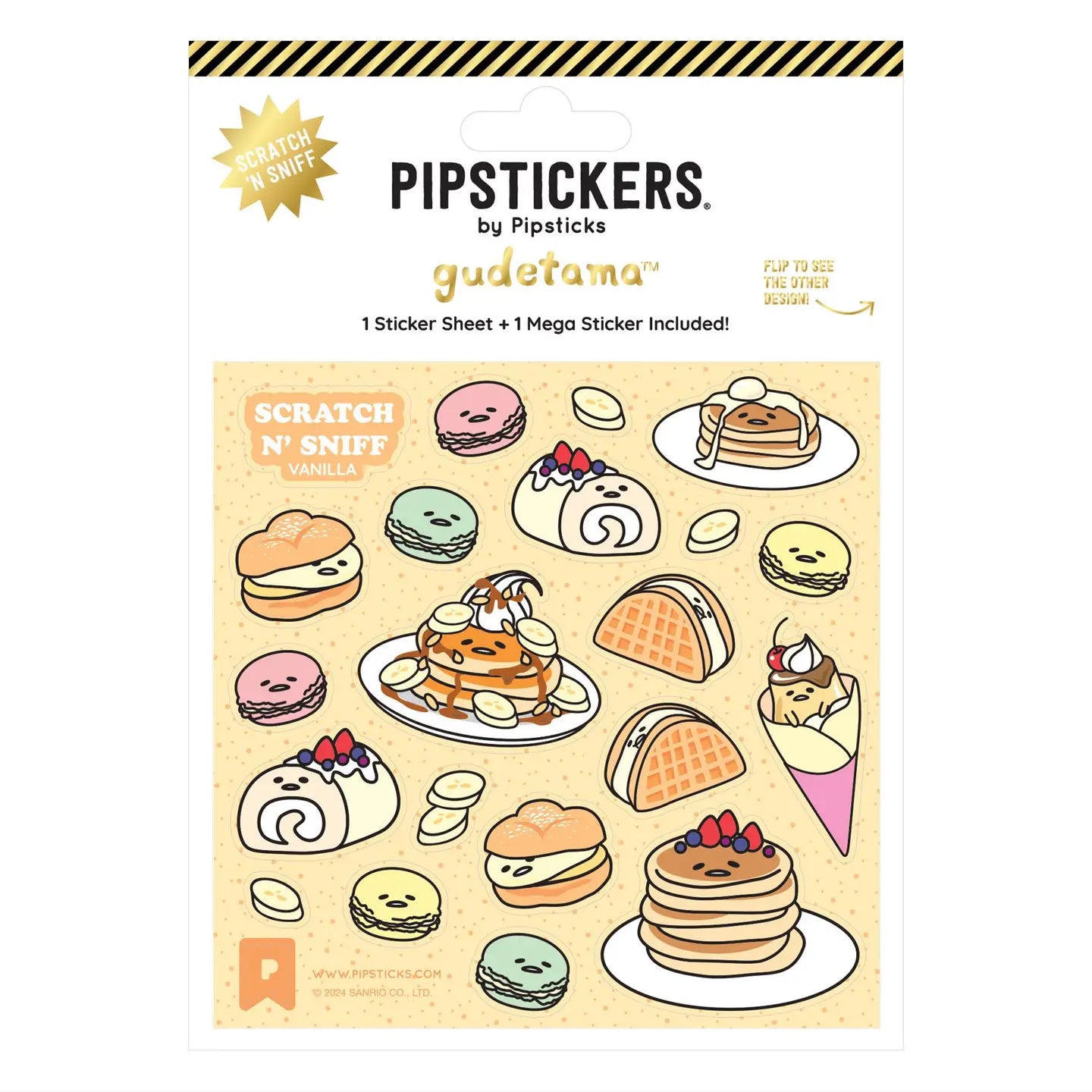 Sticker sheet parfumée Gudetama Sanrio - Pipsticks - Rocket