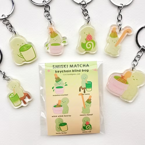Blind Bag Porte-clé Smiski Matcha Little Odd Gems