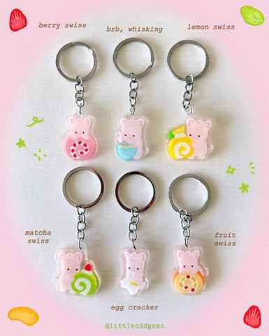 Blind Bag Porte-clé Pig Swiss Roll Little Odd Gems
