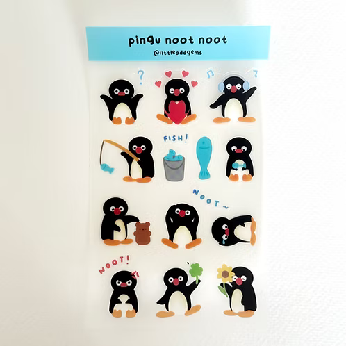 Sticker Sheet Pingu Cafe- Little Odd Gems