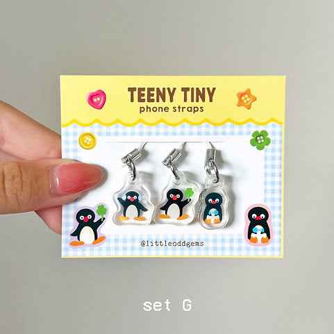 Straps pour téléphone Pingu par Little Odd Gems - Pack de 3 straps - 15 cm