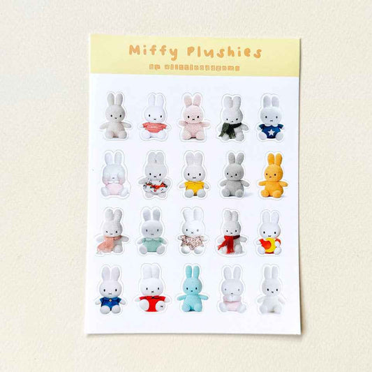 Sticker Sheet Miffy Plushies - Little Odd Gems