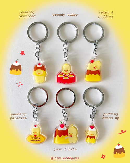 Blind Bag Porte-clé Pudding Club Little Odd Gems