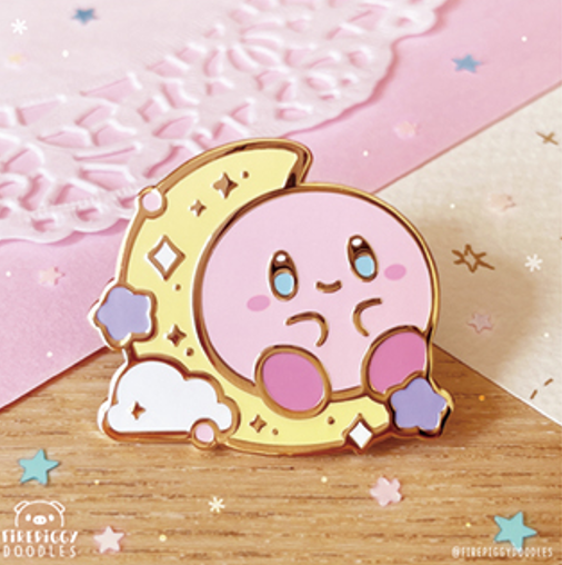 Pin Kirby en émail par Firepiggy
