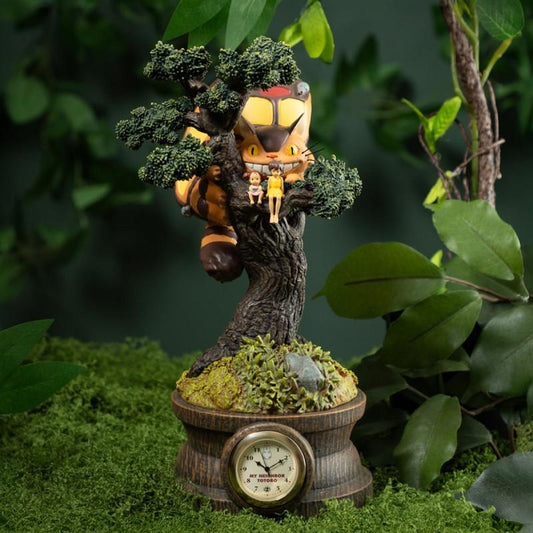 Figurine Mei, Satsuki et Chatbus - Horloge Diorama Mon Voisin Totoro
