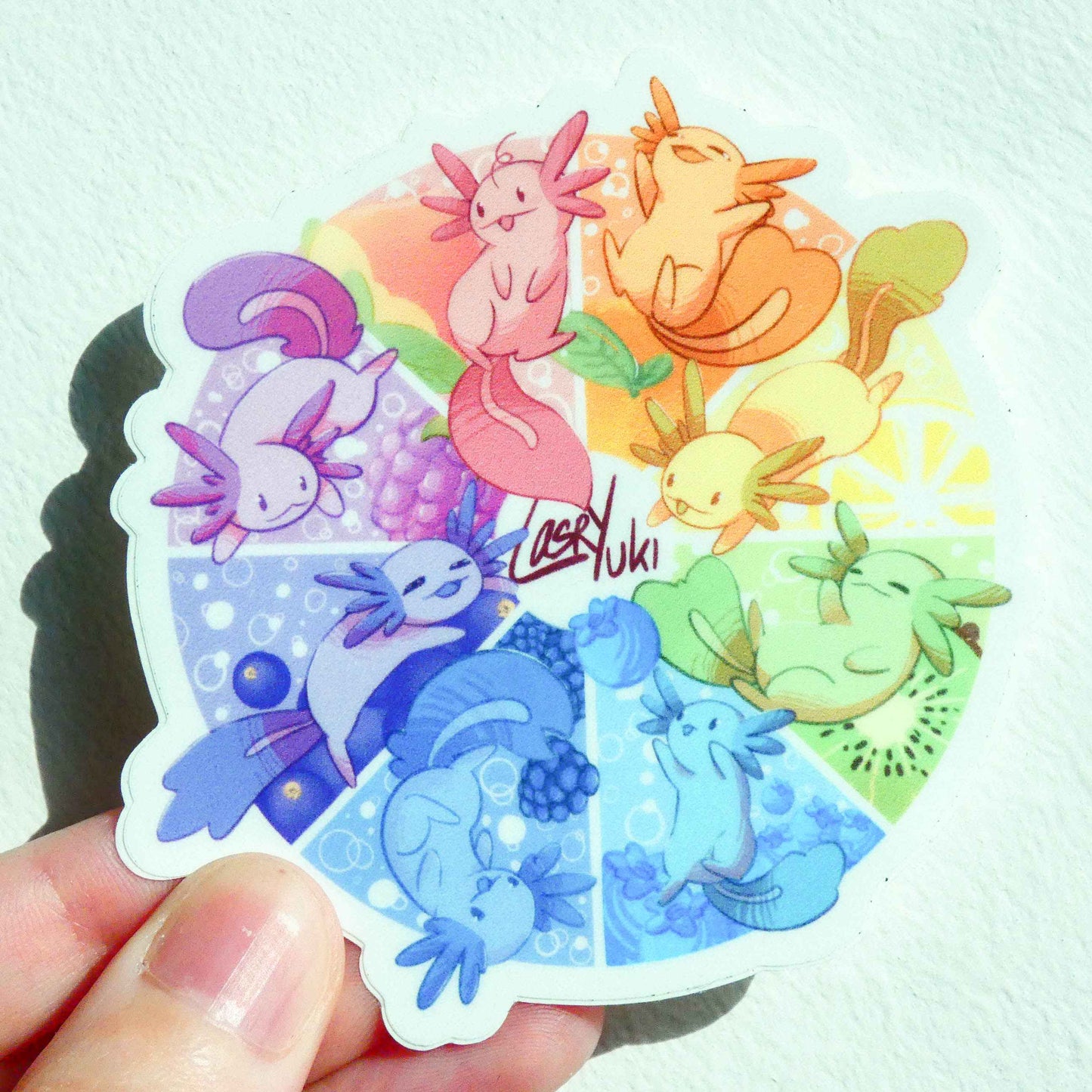 Sticker Axolotls Lasrytronnelle
