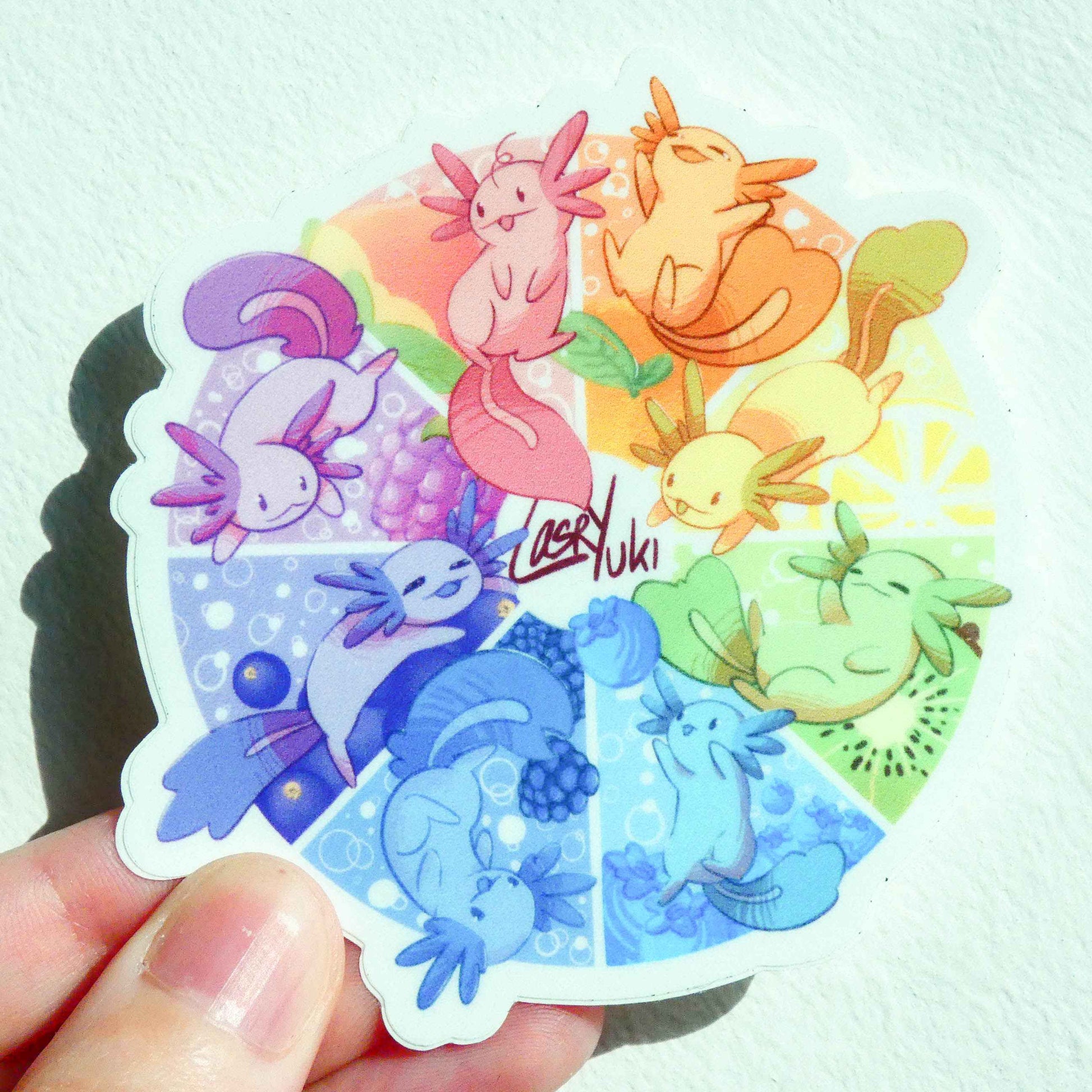 Sticker Axolotls Lasrytronnelle