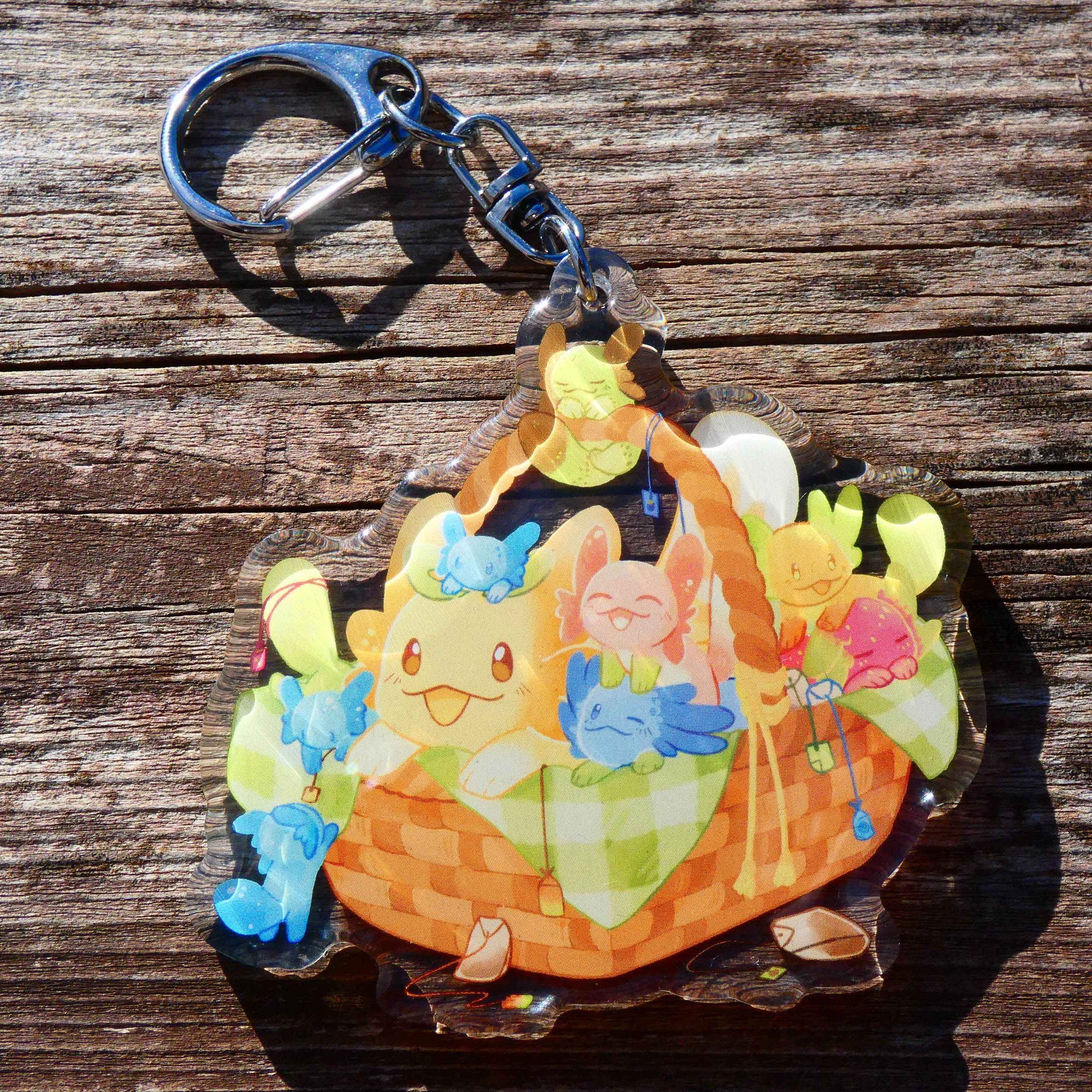 Porte-clé Panier Axolotl Lasrytronnelle