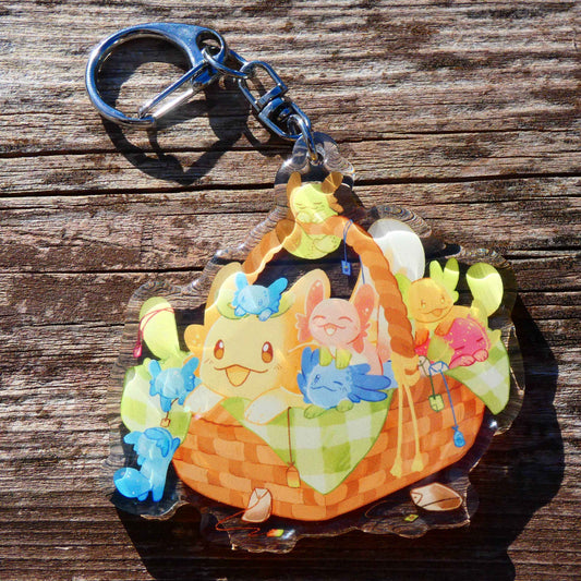 Porte-clé Panier Axolotl Lasrytronnelle