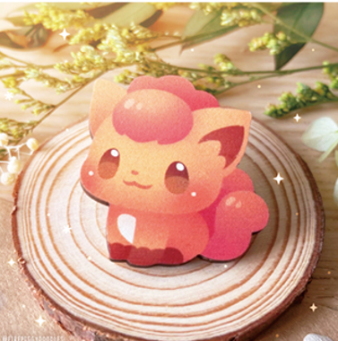 Pin’s en bois Goupix par Firepiggy