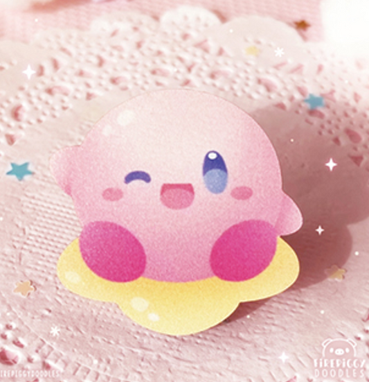 Pin’s en bois Kirby par Firepiggy