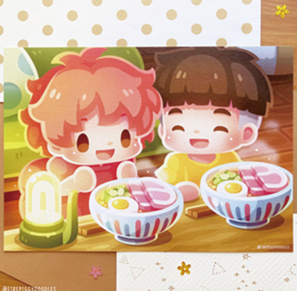 Ponyo sur la Falaise carte kawai firepiggy