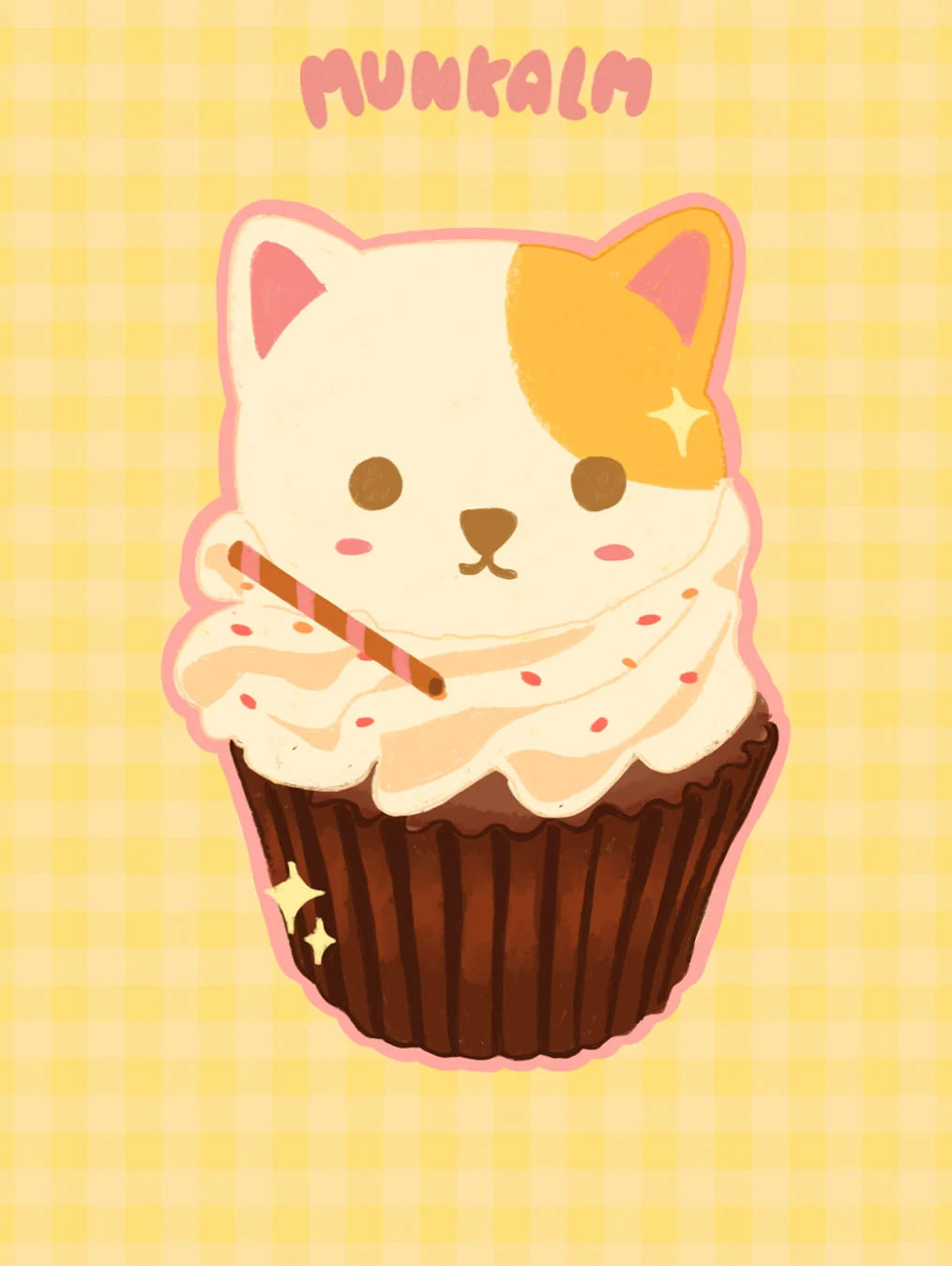 Sticker Cupcake Chat par Munkalm