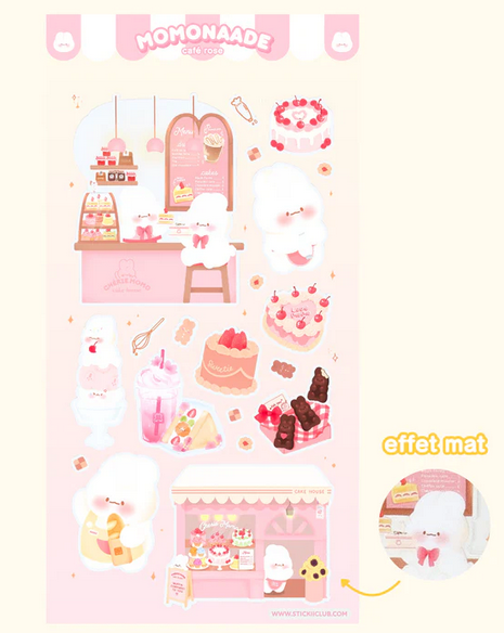 Sticker sheet Café rose Momonaade