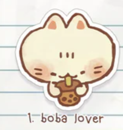 Sticker Boba Lover Cat par Berriemoo