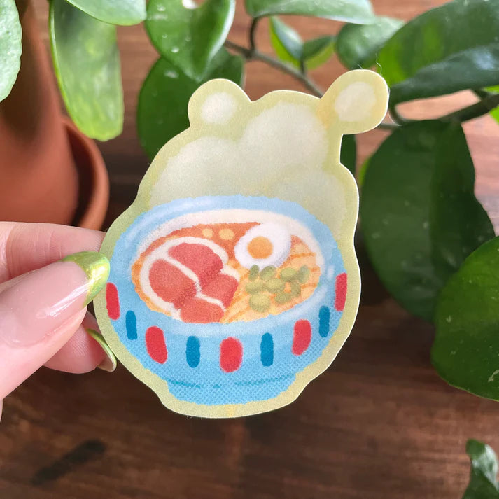 Sticker Bol de Ramen Ponyo sur la Falaise par Berriemoo