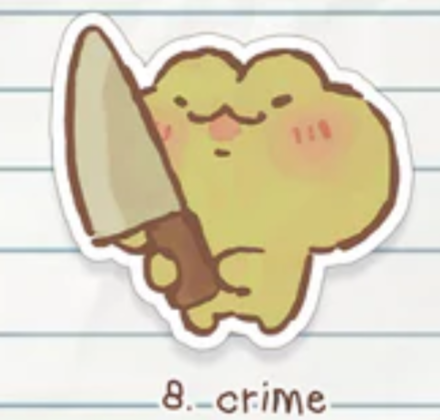 Sticker Crime Frog par Berriemoo