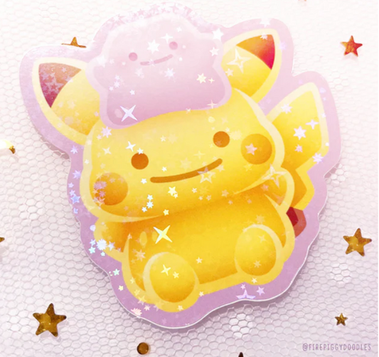 Sticker Pikachu Metamorph Ditto par Firepiggy
